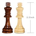 32PCS Staunton 2.2 in Wooden Chess International Wooden Word Chess Set Standard Delicate Chess Game Standard Tournamen. 