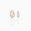Japanese and Korean style Dongdamen bear earrings 18K real gold non-fading pickaxe diamond earrings small fresh and sweet earrings. 