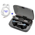 M19 Wireless Earbuds TWS Large Screen Dual LED Digital Display Touch Bluetooth Earbuds Mini Portable Sports Stereo in Earbuds with free Earphon. 