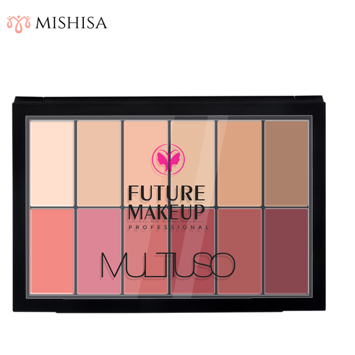 Future Makeup 12 Color Contour/Blush Cream Palette – FU803  By Mishisa Cosmetics
