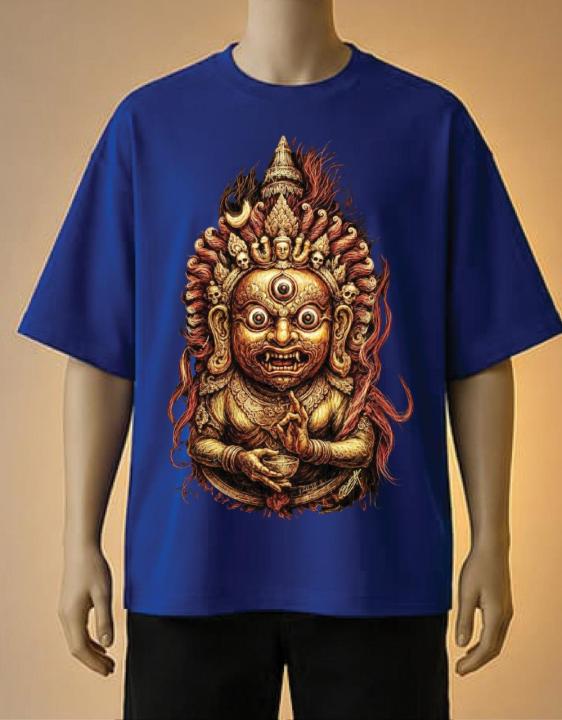 Hayangriv%20Bhairav%20Graphic%20%7C%20Printed%20T-Shirt%20%7C%20White,%20Maroon,%20Cream,black,brown,blue%20-%20Image%205