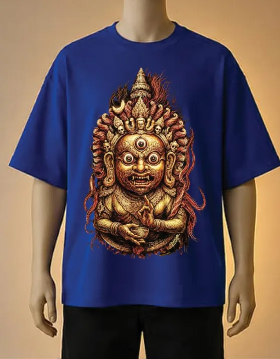 Hayangriv%20Bhairav%20Graphic%20%7C%20Printed%20T-Shirt%20%7C%20White,%20Maroon,%20Cream,black,brown,blue%20-%20Image%205