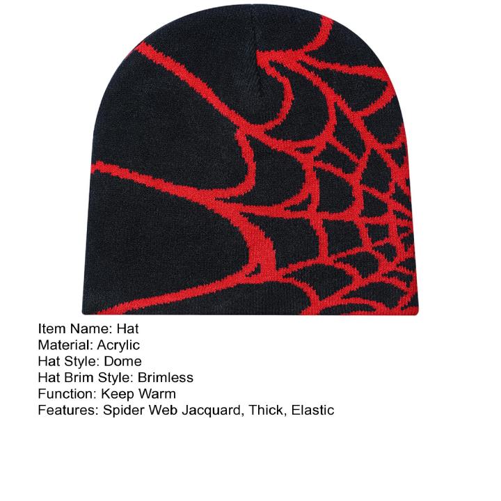 Mosbeha%20Dome%20Brimless%20Hat%20Spider%20Web%20Knitted%20Winter%20Hat%20Unisex%20Dome%20Cap%20for%20Cold%20Weather%20Cosplay%20Party%20Elastic%20Brimless%20Design%20with%20for%20Club%20-%20Image%203