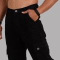 Wraon Black Solid Premium Casual Denim Cargo Jeans Pant For Men - Fashion | Pants For Men | Men's Wear | Cargo Pants |. 