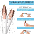 Painless 2 in 1 Rechargeable Flawless Facial Hair Remover with Eyebrow Timmer. 