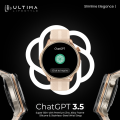 Ultima Watch Circle 2.0 Smartwatch: In-build ChatGPT, 3ATM Waterproof, 1.43 TRU AMOLED Display, 2.5D Curved Glass, 100+ Sports Modes, BT Calling, Super Slim with Premium Zinc Alloy Frame Smart Watch. 