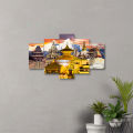 5 Panel Manipulated Heritage on Matte Canvas Cotton Print | HQ | S | Tightly Wrapped In Wooden Frame | Not stickers or No Forex Board. 