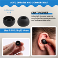 (COKP) 50 Pcs Black Earbuds Earpiece In Ear Buds Tip Cover Replacement. 