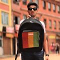 BuddhaLandCo 100% Hemp Rasta Backpack Black. 
