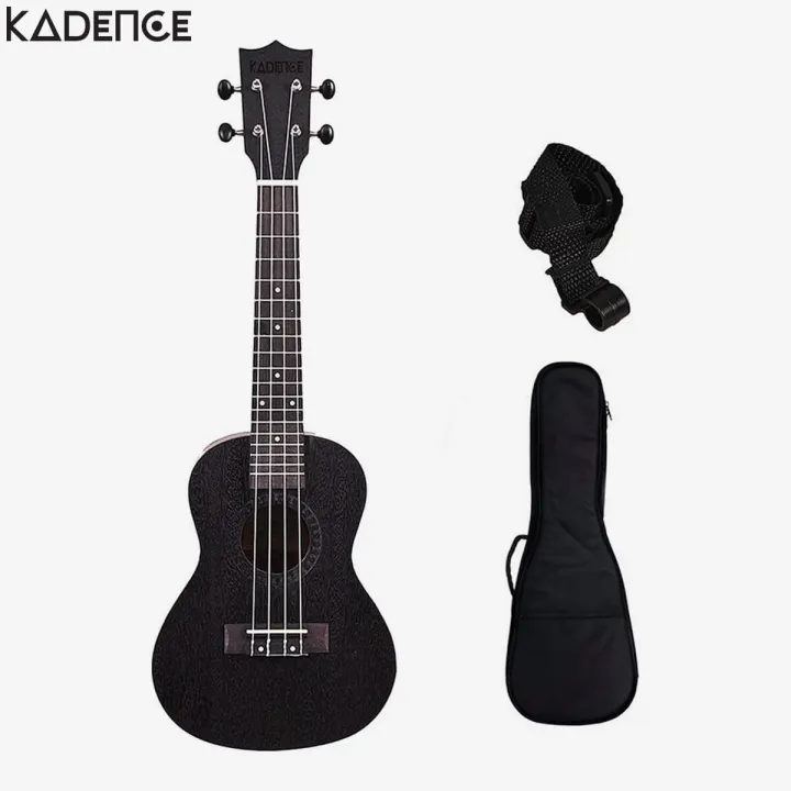 Kadence%20Black%2023"%20Concert%20Ukulele%20With%20Strap%20And%20Bag%20%7C%20Black%20Solid%20Wooden%20Durable%20Concert%20Ukulele%20-%20Image%206