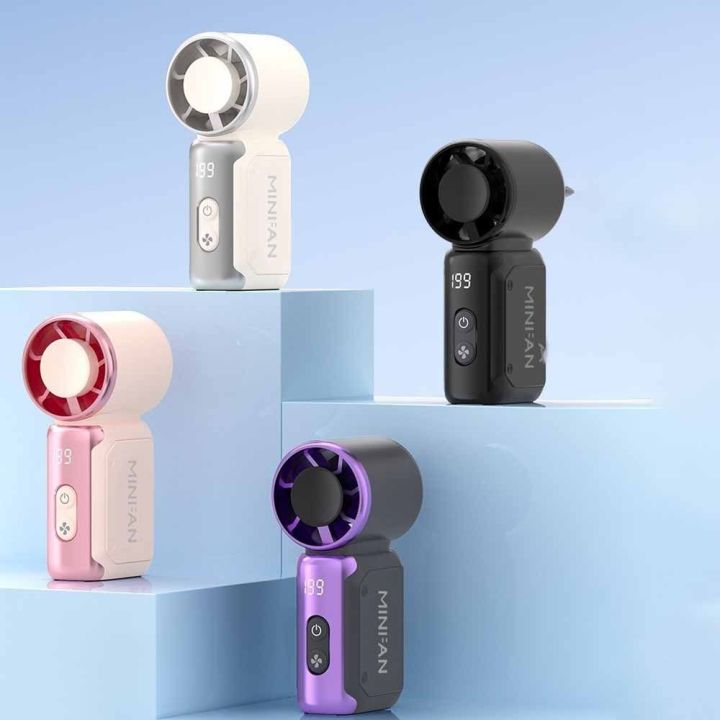 Pocket Fan 199 Gears Portable Handheld Fan Adjustable Speeds Ultra Silent Cooling Fan Speed Wind Digital Display Turbo Fan Outdoor