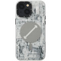PMH Tech Youngkit Futuristic Magsafe Case For iPhone 14 Plus Circuit Design Protective Cover. 