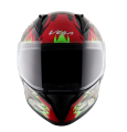 Vega Bolt Wild Shining Black Red Full Face Motorcycle Helmetc. 