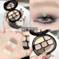 DIKALUA Amber Smoked Palette Eight Colours Eyeshadow Cement Grey Eye Palette Pink Black Punk Palette. 