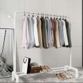Iron Coat Rack/Clothes Hanger Single Rod Stand, Full Body Iron. 