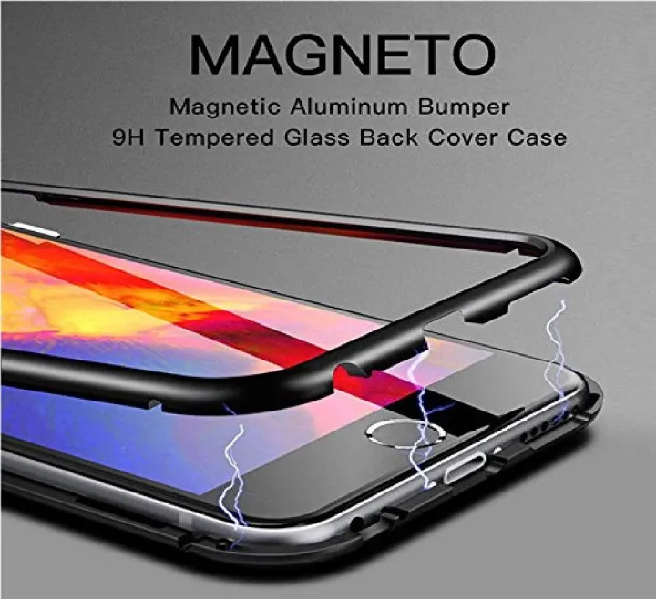 iPhone%2011%20(6.1)%20Magnetic%20Case%20360%C2%BA%20Magnetic%20Metal%20Bumper%20Transparent%20Tempered%20Glass%20only%20Back%20side%20-%20Image%205