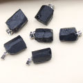 Yuanyan fashion new Black Tourmaline Crystal Gem natural Healing Reiki stone pendant Necklace for jewelry making Charm accessories 1pcs. 