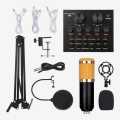 BM 800 Condenser Microphone With V8 Sound Card. 