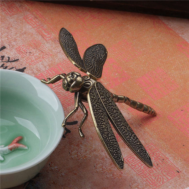 fasdaga%202X%20Mini%20Brass%20Dragonfly%20Casting%20Animal%20Figurine%20Retro%20Style%20Metal%20Sculpture%20Home%20Desktop%20Craft%20Decoration%20-%20Image%206