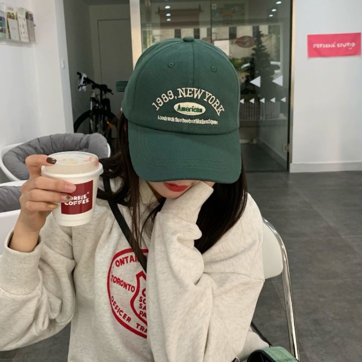 Masala Beads Cap Korean Embroidery Cute 1989 NEW YORK American Printed Cool And Fashionable For Unisex