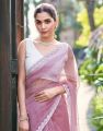 Saree For Women. Shimmering Net Blue Saree With Moti Work. Saree With Unstitched Blouse. 