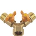 Strength Brass Y Valve Y Shape 2 Way Connectors Shut Off Valve Washing Machine. 
