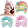 Spa Headband - Pack of 2 Soft Stretchable Spa Headband Facial Makeup Shower Hair Band Cute Fashion - 2pcs. 