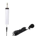 Mini portable wired electret microphone for musical instruments. 