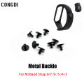 Metal Buckle For Mi Band Strap 7 6 5 4 3 Button For Xiaomi Bracelet 6 7 8 Smart Watch Accessories For MiBand 7 Replacement Spike. 
