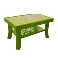 Dolphin Coffee Table Heavy Duty Rattan Finish Premium Folding Center Table for Indoor and Outdoor Use 42.5x81x51.5 cm. 