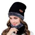 "Winter Muffler: Soft Woolen Muffler & Cap Set for Men & Women in Black". 