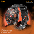 Alewa Moon Amoled Round Metallic Smart Watch | 5.3 BT Call | 3ATM Waterproof | Dustproof | 290mah Battery | DaFit App (Rose Gold/Black/Starry Silver). 