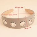 Casual Solid Color Hollow Metal Headband Grommet Metal Ring Punk Headwrap Rock Steampunk Hip-hop Hollowed Out Eyelets Headband Women. 