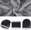 "Winter Muffler: Soft Woolen Muffler & Cap Set for Men & Women in Black". 