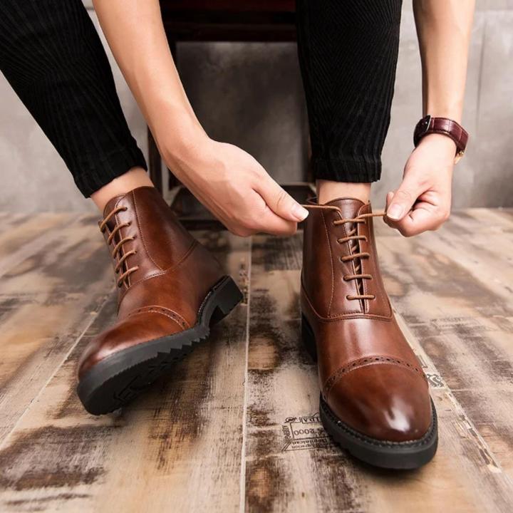 Atozfoothouse%20Remember%20Brown%20Brogue%20Derby%20Casual%20Leather%20Half%20Boots%20For%20Men(Yk-412)%20-%20Image%206
