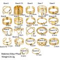 Enacolor 22Pcs/Set New Butterfly Ring Open Knuckle Ring Set Accessories Female Jewelry. 