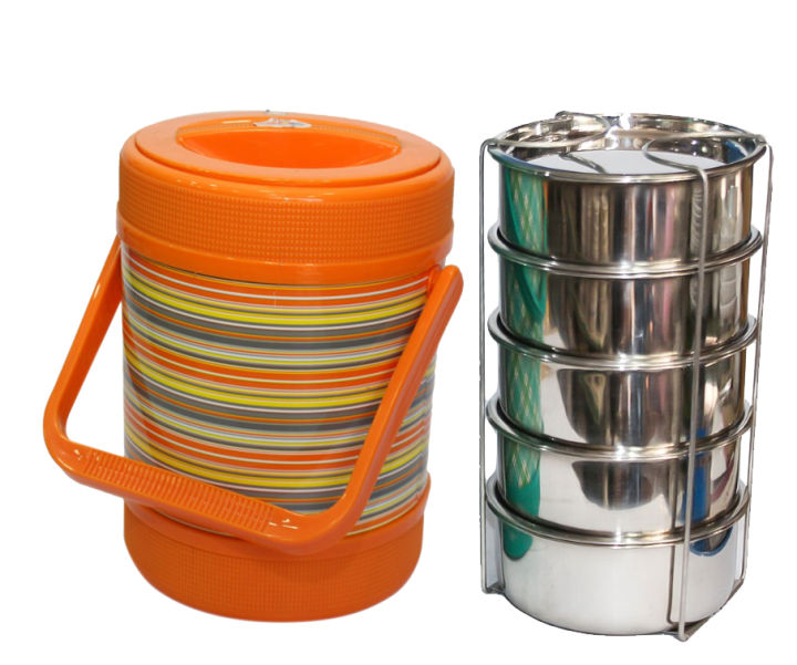 Bonjour 5 Layer Stainless steel Tiffin Box