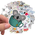 50 Non-Repeating Cute Koala Graffiti Personalized Decoration for Suitcases Skateboards Waterproof PVC Removable Stickers. 
