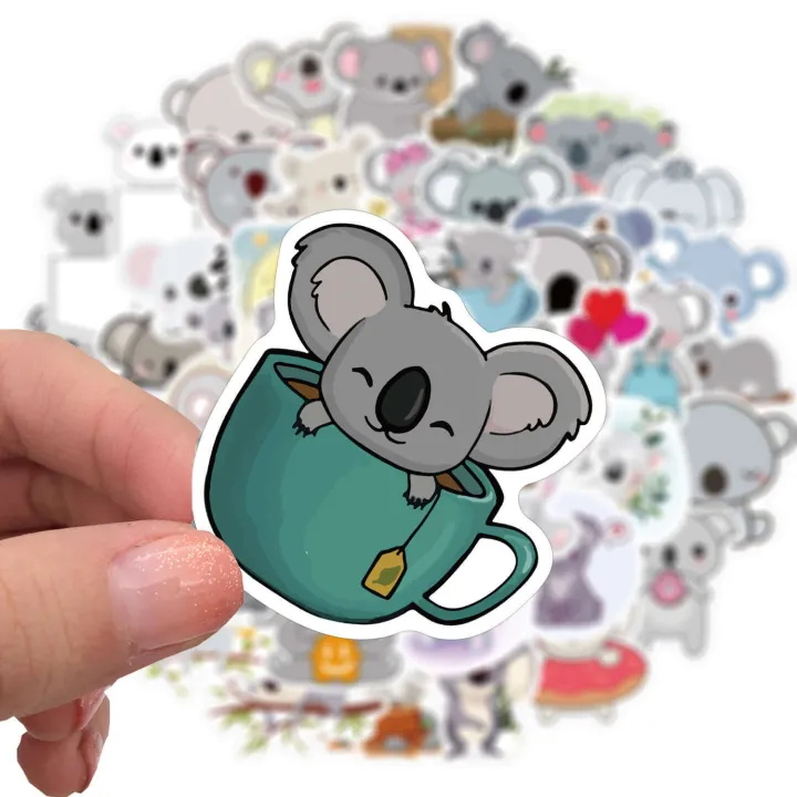 50%20Non-Repeating%20Cute%20Koala%20Graffiti%20Personalized%20Decoration%20for%20Suitcases%20Skateboards%20Waterproof%20PVC%20Removable%20Stickers%20-%20Image%203