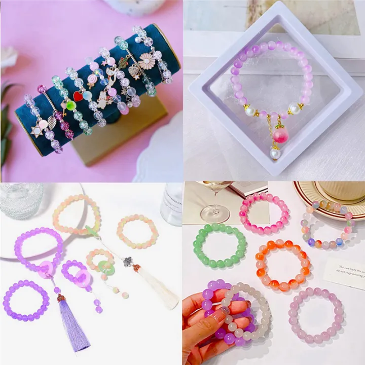 480Pcs%208mm%20Glass%20Beads%20for%20Jewelry%20Making%20Round%20Beads%20Crystal%20Beads%20Mermaid%20Bracelet%20Making%20Kit%20-%20Image%204