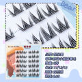 Glue-Free Sweet Cat False Eyelashes Single Cluster Segment Beginner Natural Imitation Light Makeup Dense Long Manga Style. 