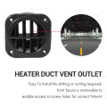 NAMUNY 42mm Car Air Parking Heater Duct Pipe Connector Warm Air Vent Outlet for Propex. 