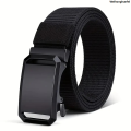 WeihonghunfeiFifty percent discount Men's Belt Automatic Metal Buckle Nylon Webbing Outdoor Work Tactical Belt Toothless Automatic Buckle Casual Sports Canvas Belts. 