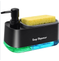 3 in 1 Soap Pump Dispenser, Dish Soap Liquid Dispenser Sponge Holder Dish Soap Pump Dispenser for Kitchen Sink Countertop Kitchen Bathroom (3 in 1). 