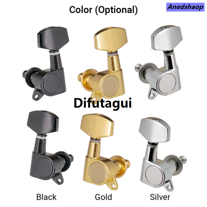 Difutagui%206pcs%20Sealed%20Guitar%20String%20Pegs%20Locking%20Tuners%203L3R%20Tuning%20Pegs%20SPortable%20New%20style%20tring%20Tuner%20Acoustic%20Guitar%20Tuner%20Machine%20Head%20Knob%203Left%203Right%20-%20Image%206
