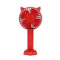 FORIDE Handheld Electric Fan 3-Speed Variable Speed Mini Portable Rechargeable Desktop Night Light Silent Fan, With Battery-D. 