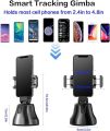 Mobile phone smart tracking bracket, selfie stick camera stabilizer 360° rotating smart object tracker, automatic face tracking mobile phone bracket, live broadcast/TIK Tok/video shooting/smartphone. 