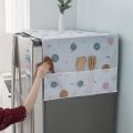 Fridge and Washing Machines Cover for Top with 6 Utility Pockets Cartoon Prints Waterproof Single Door (130 x 54 cm). 