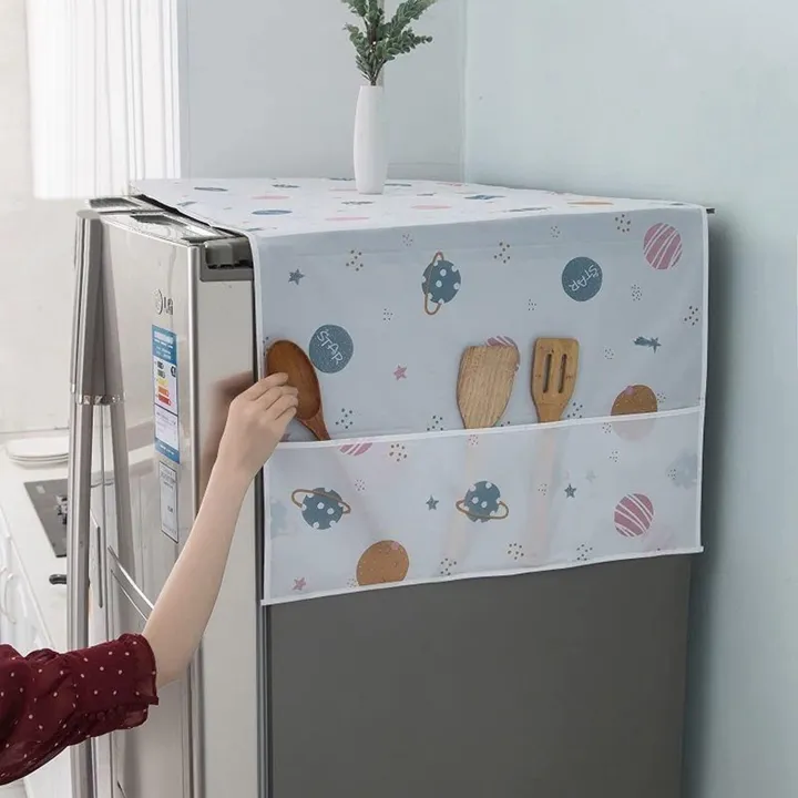 Fridge%20and%20Washing%20Machines%20Cover%20for%20Top%20with%206%20Utility%20Pockets%20Cartoon%20Prints%20Waterproof%20Single%20Door%20(130%20x%2054%20cm)%20-%20Image%203