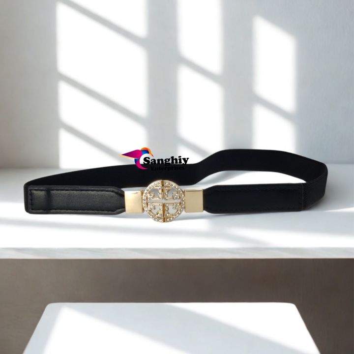 Women's%20High%20Waist%20Rose%20Floral%20Fashion%20Skinny%20Stretch%20Belt%20-%20Image%203